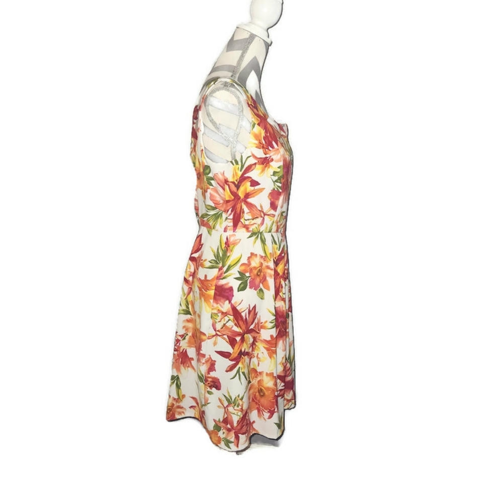 ALYX Fit and Flare Tropical Print Dress Size 12 - Picture 4 of 15